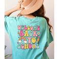 Retro Welcome Back To School Teacher Appreciation Boys Girls Women's Comfort Colors T-Shirt Back Print Chalky Mint Retro Welcome Back To School Teacher Appreciation Boys Girls Women's Comfort Colors T-Shirt Back Print Chalky Mint