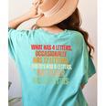 Riddle Wordplay Joke For Grammar Nerds And Teachers Women's Comfort Colors T-Shirt Back Print Chalky Mint