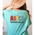 Rock Abcd Back To School Abcd Preschool Teacher Appreciation Women's Comfort Colors T-Shirt Back Print Chalky Mint