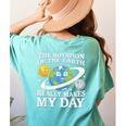 Rotation Of Earth Science Teacher Earth Day Men Women Women's Comfort Colors T-Shirt Back Print Chalky Mint