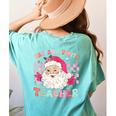 Santa Favorite Teacher Shirt Teacher Christmas Women's Comfort Colors T-Shirt Back Print Chalky Mint