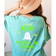 Scary Physical Education Ed Teacher Costume Halloween Easy Women's Comfort Colors T-Shirt Back Print Chalky Mint