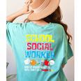 School Social Worker Teacher Caseworker Public Servant LSW Women's Comfort Colors T-Shirt Back Print Chalky Mint School Social Worker Teacher Caseworker Public Servant LSW Women's Comfort Colors T-Shirt Back Print Chalky Mint
