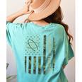 Science Teacher Camo American Flag Back To School Women's Comfort Colors T-Shirt Back Print Chalky Mint
