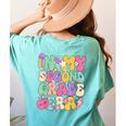 In My Second Grade Era Teachers Women Back To School Girls Women's Comfort Colors T-Shirt Back Print Chalky Mint