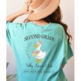 Second Grade Silly Goose Club For Teacher Or Student Women's Comfort Colors T-Shirt Back Print Chalky Mint