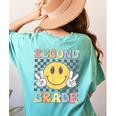Second Grade Teachers Boys Girls Smile Face 2nd Grade Team Women's Comfort Colors T-Shirt Back Print Chalky Mint