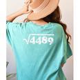 Sixty Seven 67 Meme Square Root 4489 Slang Math Teacher Women's Comfort Colors T-Shirt Back Print Chalky Mint