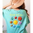Solar System Cute Face Planets Space Science Teacher School Women's Comfort Colors T-Shirt Back Print Chalky Mint Solar System Cute Face Planets Space Science Teacher School Women's Comfort Colors T-Shirt Back Print Chalky Mint