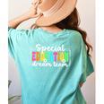 Special Education Dream Team Back To School SPED Teacher Women's Comfort Colors T-Shirt Back Print Chalky Mint