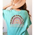 Special Education Shirt Teacher SPED Leopard Boho Rainbow Women's Comfort Colors T-Shirt Back Print Chalky Mint
