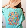 Sped Caffeinate Advocate Laminate Educate Teacher Men Women Kids Women's Comfort Colors T-Shirt Back Print Chalky Mint