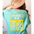 Spelling Bee Halloween Teachers Bee Spelling Competition Women's Comfort Colors T-Shirt Back Print Chalky Mint