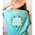 Stand Up For Science STEM Advocacy Pro Scientific Teacher Women's Comfort Colors T-Shirt Back Print Chalky Mint
