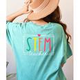 STEM Teacher Science Appreciation Women Back To School Women's Comfort Colors T-Shirt Back Print Chalky Mint