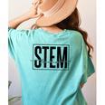 Stem Teacher Science Technology Engineering Math Teachers Women's Comfort Colors T-Shirt Back Print Chalky Mint
