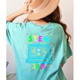 STEM Teacher Shirt STEM Teacher Tshirts STEM Is My Jam Women's Comfort Colors T-Shirt Back Print Chalky Mint