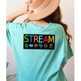 Stream Technology Robotics Shirt For Teachers And Students Premium Tri-Blend Women's Comfort Colors T-Shirt Back Print Chalky Mint