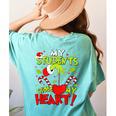 My Students Stole My Heart Teacher Holiday Merry Christmas Women's Comfort Colors T-Shirt Back Print Chalky Mint My Students Stole My Heart Teacher Holiday Merry Christmas Women's Comfort Colors T-Shirt Back Print Chalky Mint