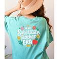 In My Substitute Teacher Era Women's Comfort Colors T-Shirt Back Print Chalky Mint