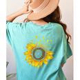 Sunflower Puzzle Pieces Autism Awareness For Mom Teacher For Women Women's Comfort Colors T-Shirt Back Print Chalky Mint