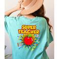 Superhero Teacher Appreciation Teaching Tee Women's Comfort Colors T-Shirt Back Print Chalky Mint Superhero Teacher Appreciation Teaching Tee Women's Comfort Colors T-Shirt Back Print Chalky Mint