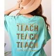 Teach Compassion Kindness Confidence History Teacher Women's Comfort Colors T-Shirt Back Print Chalky Mint Teach Compassion Kindness Confidence History Teacher Women's Comfort Colors T-Shirt Back Print Chalky Mint