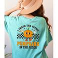 I Teach The Cutest Pumpkins In The Patch Groovy Teacher Fall Women's Comfort Colors T-Shirt Back Print Chalky Mint I Teach The Cutest Pumpkins In The Patch Groovy Teacher Fall Women's Comfort Colors T-Shirt Back Print Chalky Mint
