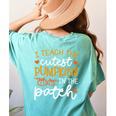I Teach The Cutest Pumpkins In The Patch Shirt Teacher Women's Comfort Colors T-Shirt Back Print Chalky Mint I Teach The Cutest Pumpkins In The Patch Shirt Teacher Women's Comfort Colors T-Shirt Back Print Chalky Mint