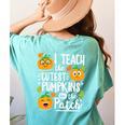 I Teach The Cutest Pumpkins In The Patch Teacher Women's Comfort Colors T-Shirt Back Print Chalky Mint I Teach The Cutest Pumpkins In The Patch Teacher Women's Comfort Colors T-Shirt Back Print Chalky Mint