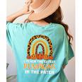 Teach Leopard Rainbow Cute Halloween Costume Teacher Women Women's Comfort Colors T-Shirt Back Print Chalky Mint Teach Leopard Rainbow Cute Halloween Costume Teacher Women Women's Comfort Colors T-Shirt Back Print Chalky Mint