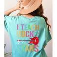 I Teach Rockstars Band Vibes Teacher Rocks My Music Teaching Women's Comfort Colors T-Shirt Back Print Chalky Mint