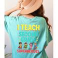 I Teach Second Grade Superheroes Teacher Superhero Women's Comfort Colors T-Shirt Back Print Chalky Mint I Teach Second Grade Superheroes Teacher Superhero Women's Comfort Colors T-Shirt Back Print Chalky Mint