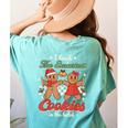 I Teach The Smartest Cookies In The Batch Teacher Christmas For Men Women Kids Women's Comfort Colors T-Shirt Back Print Chalky Mint