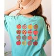 Teacher Apple Back To School Art For School Supplies Women's Comfort Colors T-Shirt Back Print Chalky Mint Teacher Apple Back To School Art For School Supplies Women's Comfort Colors T-Shirt Back Print Chalky Mint