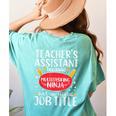 Teacher Assistant Teaching School Ninja Appreciation Women's Comfort Colors T-Shirt Back Print Chalky Mint Teacher Assistant Teaching School Ninja Appreciation Women's Comfort Colors T-Shirt Back Print Chalky Mint