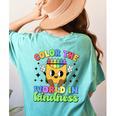 Teacher Back To School Color In Kindness Crayon Pencil Women's Comfort Colors T-Shirt Back Print Chalky Mint