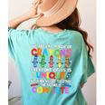 Teacher We Are Like a Box Of Crayons For Men Women Kids Women's Comfort Colors T-Shirt Back Print Chalky Mint