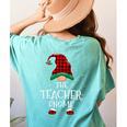 Teacher Gnome Xmas Family Matching Plaid Christmas Gnomes Women's Comfort Colors T-Shirt Back Print Chalky Mint Teacher Gnome Xmas Family Matching Plaid Christmas Gnomes Women's Comfort Colors T-Shirt Back Print Chalky Mint