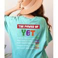 Teacher Growth Mindset Power Of Yet Women's Comfort Colors T-Shirt Back Print Chalky Mint Teacher Growth Mindset Power Of Yet Women's Comfort Colors T-Shirt Back Print Chalky Mint