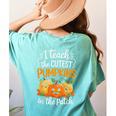 Teacher Halloween Pre-K Teacher Kindergarten Cutest Pumpkins Women's Comfort Colors T-Shirt Back Print Chalky Mint Teacher Halloween Pre-K Teacher Kindergarten Cutest Pumpkins Women's Comfort Colors T-Shirt Back Print Chalky Mint