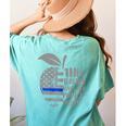 This Teacher Loves Her Police Officer Wife Saying Women's Comfort Colors T-Shirt Back Print Chalky Mint