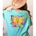 Teacher Pencil Coquette Bow Back To School Teacher Women's Comfort Colors T-Shirt Back Print Chalky Mint Teacher Pencil Coquette Bow Back To School Teacher Women's Comfort Colors T-Shirt Back Print Chalky Mint