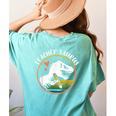 Teacher-Saurus Dinosaur Teacher Design T-Rex Design Women's Comfort Colors T-Shirt Back Print Chalky Mint