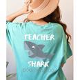 Teacher Shark Shirt Christmas Idea For Him Her Women's Comfort Colors T-Shirt Back Print Chalky Mint Teacher Shark Shirt Christmas Idea For Him Her Women's Comfort Colors T-Shirt Back Print Chalky Mint