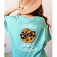 Teacher Shirt I Teach Smart Cookies Shirt Nerd Tee Women's Comfort Colors T-Shirt Back Print Chalky Mint Teacher Shirt I Teach Smart Cookies Shirt Nerd Tee Women's Comfort Colors T-Shirt Back Print Chalky Mint