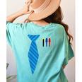 Teacher Tie & Pocket Protector Costume School Women's Comfort Colors T-Shirt Back Print Chalky Mint Teacher Tie & Pocket Protector Costume School Women's Comfort Colors T-Shirt Back Print Chalky Mint