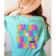 Teacher Of The Visually Impaired Blindness Awareness Women's Comfort Colors T-Shirt Back Print Chalky Mint