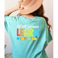 Teacher Y'All Gonna Learn Today First Day Of School Women's Comfort Colors T-Shirt Back Print Chalky Mint Teacher Y'All Gonna Learn Today First Day Of School Women's Comfort Colors T-Shirt Back Print Chalky Mint