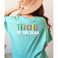 Teacher Of The Year Party Teacher Appreciation Women's Comfort Colors T-Shirt Back Print Chalky Mint